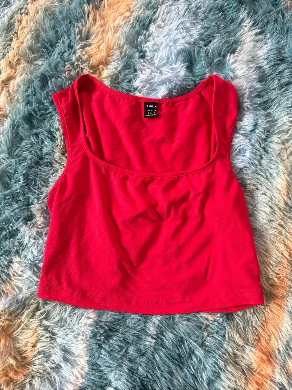 Women's Red Scoop Neck Tank Top